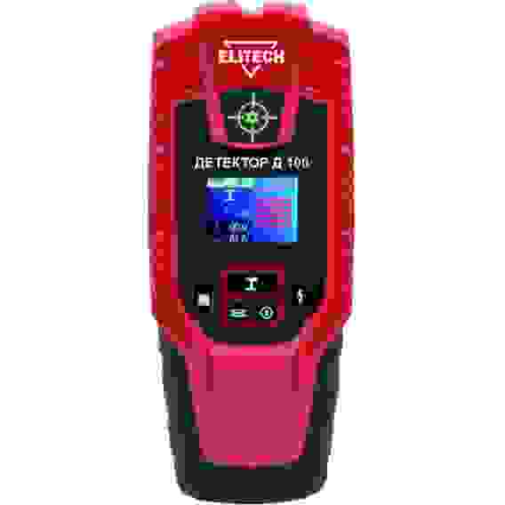 Детектор ELITECH Д 100мм,немагнит.мет-80мм,провод под напряжен.50мм,дер-20мм,±3см,0.14кг Д 100