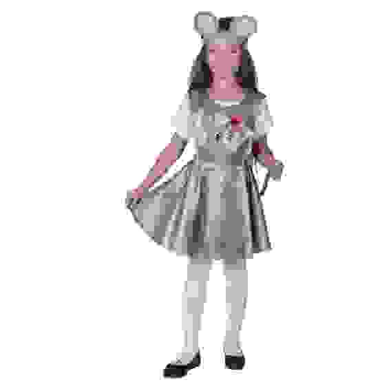 Карнавальный костюм "Мышка", атлас, сарафан, головной убор, р-р 32, рост 122-128 см