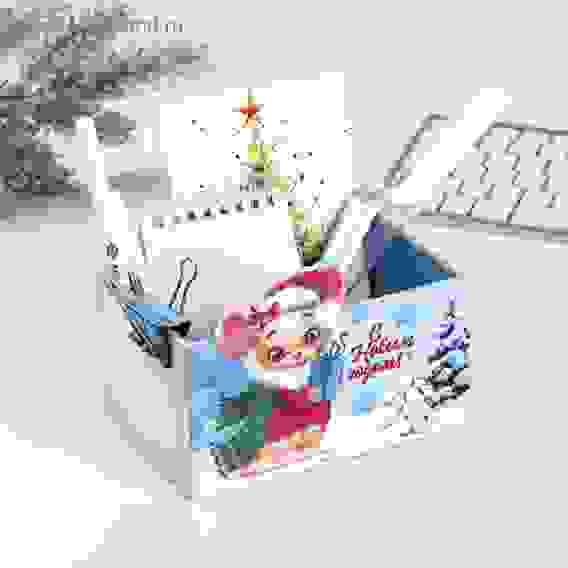 Органайзер для канцтоваров «С Новым Годом!» новогодняя мышка с подарком