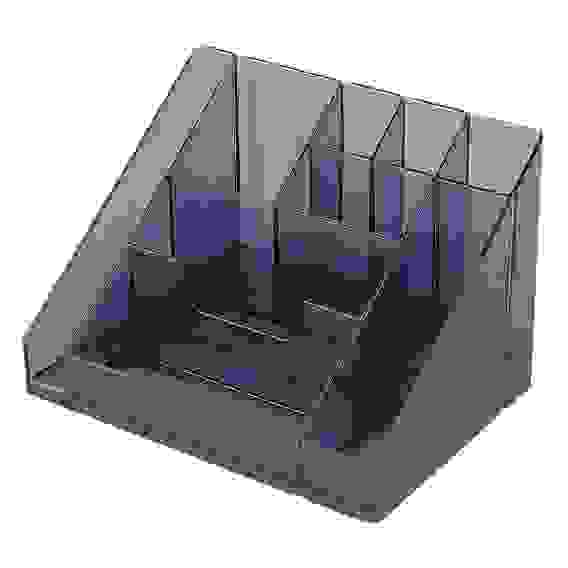 Настольная подставка-органайзер &quot;Каскад&quot;, тонированный, серый
