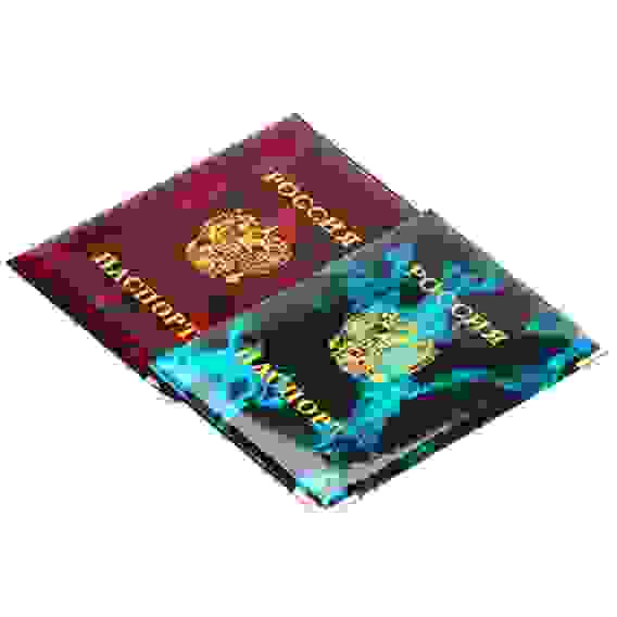 Обложка для паспорта 9,3х13,4см, ПВХ, 2 цвета, #P2015-21