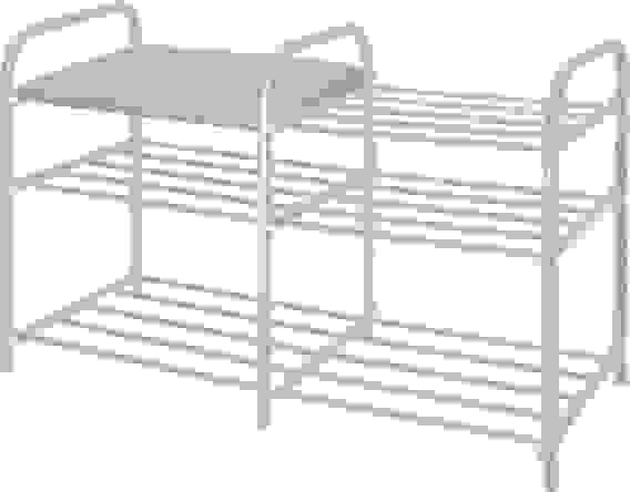 Этажерка &quot;Люкс 3&quot; (ЭТЛ3/С серебряный)