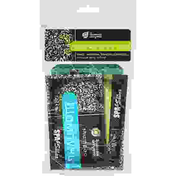 Набор для бани и сауны (мыло 13 г, шампунь 10 мл, гель для душа 10 мл, бальзам для волос 10 мл, губк