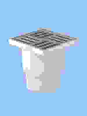 Трап с вертик. спуском, н/рег решетка 150х150 нерж АНИ пласт TA1212