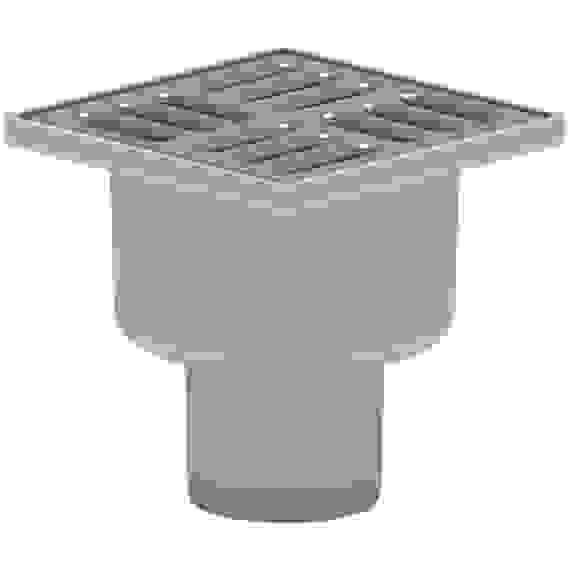 Трап с вертик. спуском,н/ре решетка 100х100 пласт. АНИ пласт TA5204