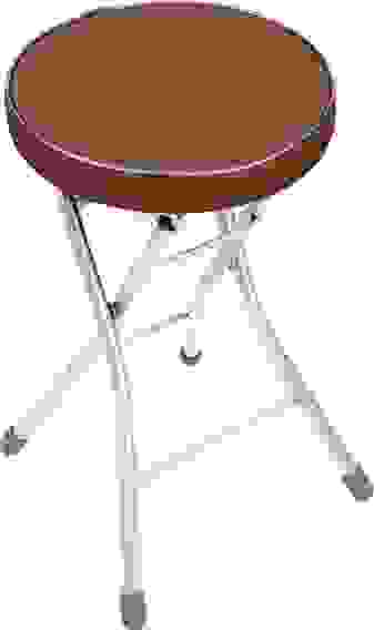 Табурет складной (ТБСК1/3 коричневый)