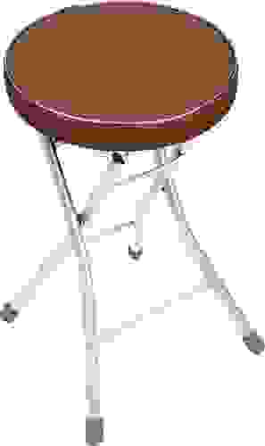 Табурет складной (ТБСК1/3 коричневый)