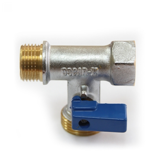 Кран 3-проход шаровый 1/2 -3/4-1/2 вн/нар/нар для ст машин