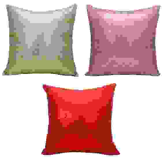 Наволочка декоративная рогожка 40х40см, полиэстер, &quot;Пайетки&quot;, 5 цветов