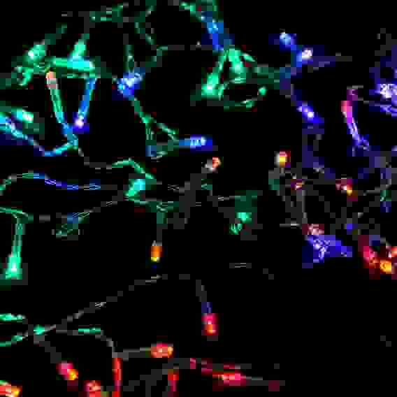Гирлянда электр. занавес, 280LED, 2x1,5м, мультицвет, 8 реж, прозр. провод, 220В СНОУ БУМ