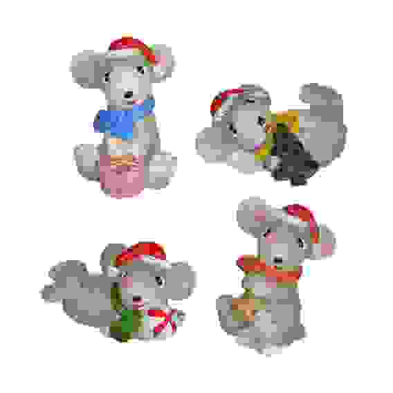 Sale!Сувенир в виде новогоднего мышонка, полистоун, 6,3х4,5х6 см, 4 дизайна СНОУ БУМ