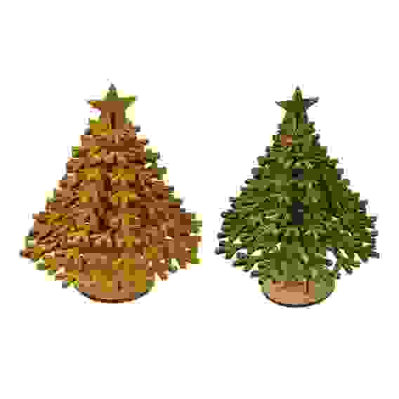 Сувенир "Елочка из снежинок", фанера 3 мм с глиттером, 17х11,5х11,5 см, 2 дизайна СНОУ БУМ