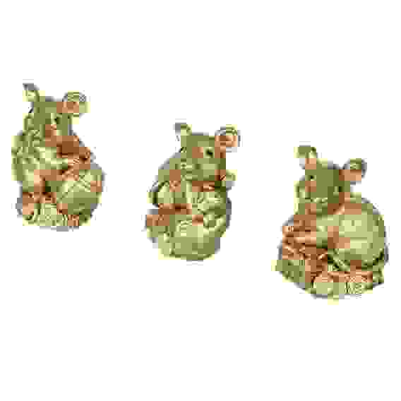 Сувенир в форме мышки, Символ Года, 4х3х5,5 см, полистоун, 3 дизайна СНОУ БУМ