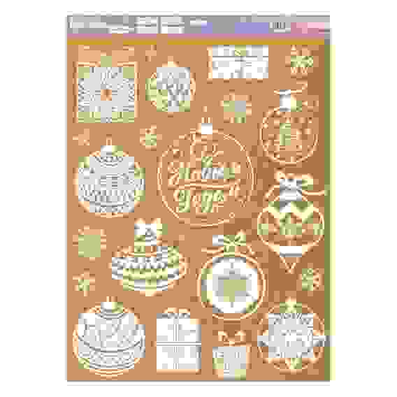 Наклейка для окон «Елочные игрушки» , 50 х 70 см