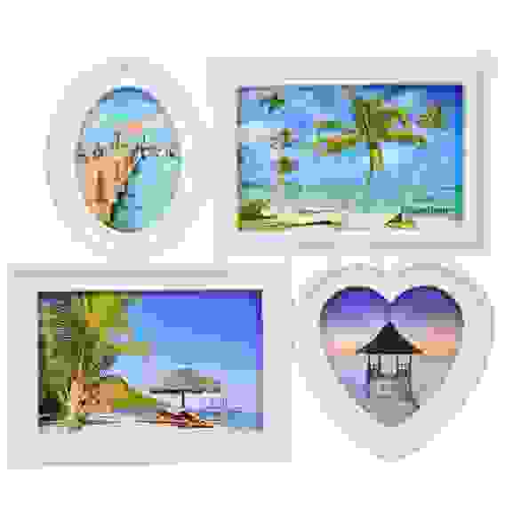 Фоторамка на 4 фотографии, пластик, 25х30см, Арт А1