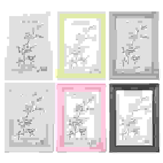 Фоторамка 10х15 см, пластик, 6 цветов, арт 1-16