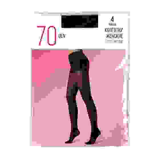 Акция! Колготки капроновые женские 70 DEN, размер 1/2,3,4, цвет черный