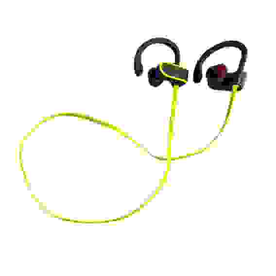 Наушники Bluetooth ES7 Sports HOCO черные с зеленым (гарантия 2 недели)