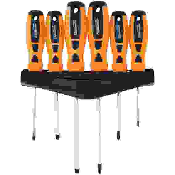 Набор отверток, "Point" CrV.двухкомп ручки,6 шт/SPARTA