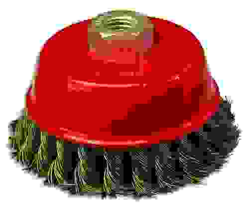 Щетка_крацовка шлиф машины витая 90мм чашка резьба М14х2 Промис