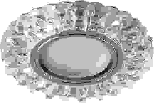 Светильник ИВО-50w CD916 G5.3 со светодиодной подсветкой 4000К хром с прозрачным стеклом