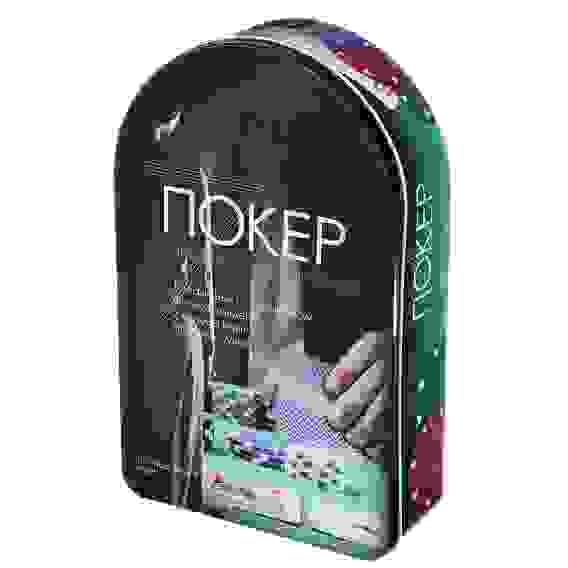 Набор для покера, в жестяном боксе 24х15см, пластик, металл