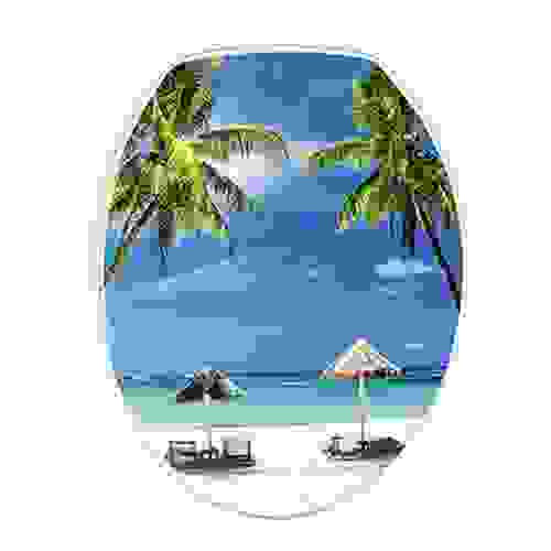 Пластиковая крышка д/унитаза Lux универсальная 1025 (Пляж) 1/12