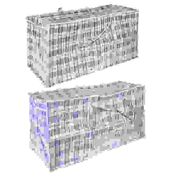 Сумка хозяйственная, полипропилен, 100x50x40см, "Клетка", 2 цвета