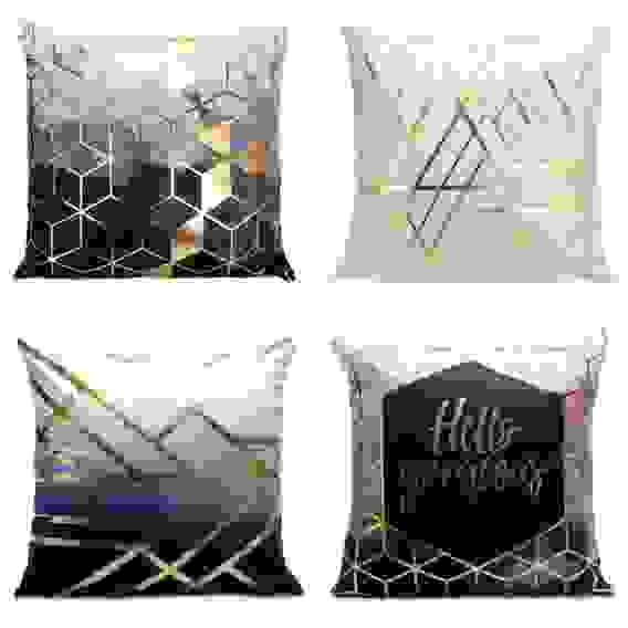 Наволочка декоративная 40х40см, полиэстер, &quot;Тренд&quot;, 4 дизайна