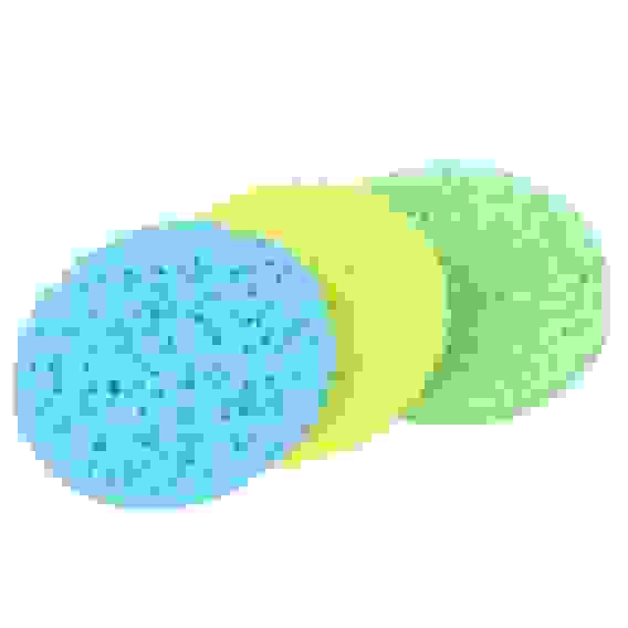 Набор спонжей для умывания 3шт, целлюлоза, d7x0,8см