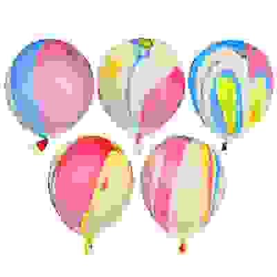 Шары воздушные, 5 шт, резина, 12&quot;, акварельные