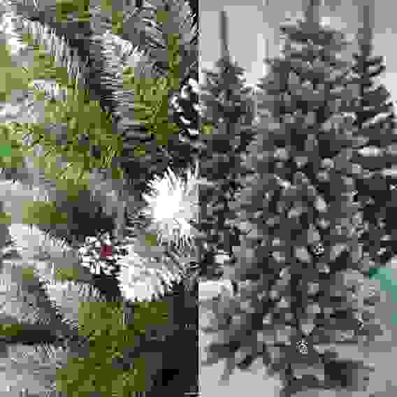 Елка искусственная &quot;Елизавета заснеженная с шишкой&quot; - 180 (7 рядов, 427 веточек)