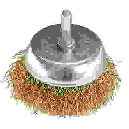 Щетка для дрели 65мм &quot;чашка&quot; со шпилькой витая 0,3мм //Matrix