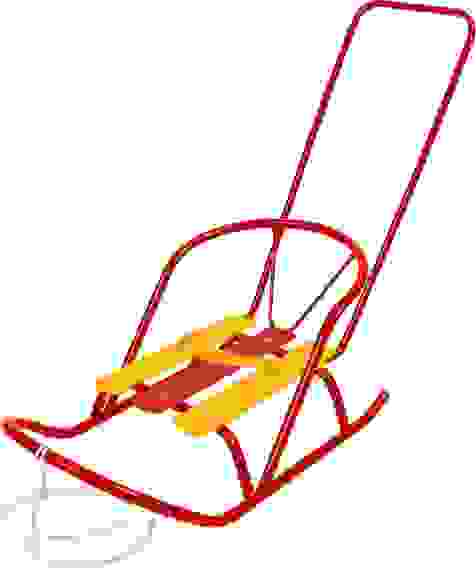 Санки кукольные с толкателем (СКУ2/К красный)