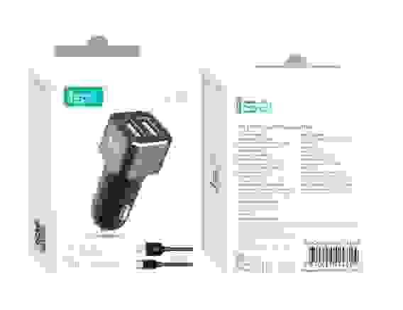 АЗУ 2 USB 2.4А + кабель Micro USB AZ-01 ISA черный (гарантия 2 недели)