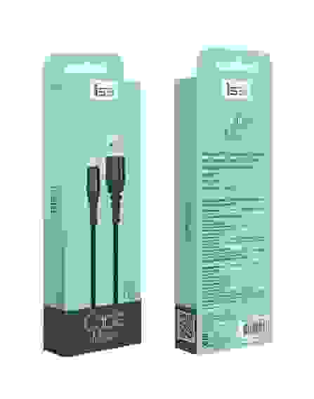 Кабель USB Micro USB алюминий/нейлон плетеный 1м черный ISA