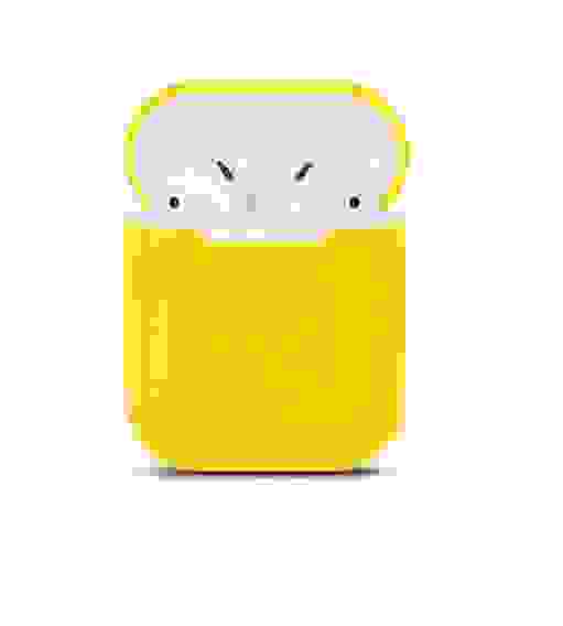 Силиконовый кейс подходит для AirPods желтый ISA (гарантия 2 недели)