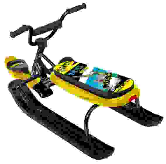 Снегокат &quot;Ника джамп&quot; (СНД1/ГЖ граффити желтый (черный каркас))