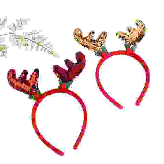 Рога Оленя блестящие с ушами