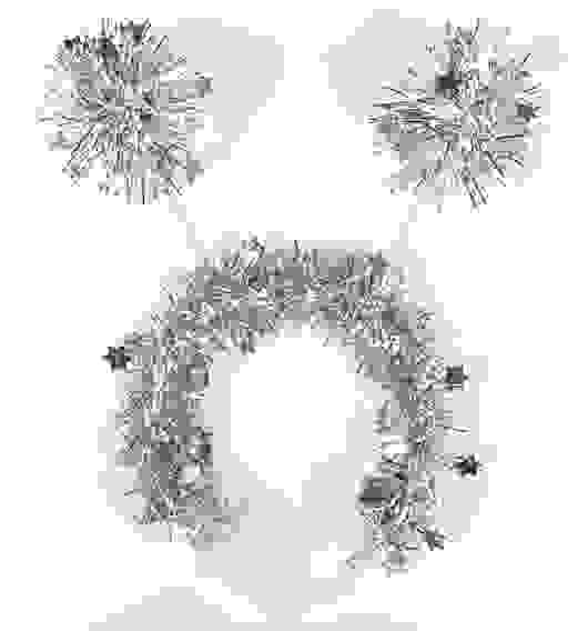 Ободок из мишуры и 2 шарика