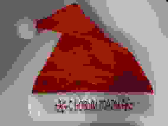 Колпак &quot;С Новым Годом&quot; со снежинками, выбитыми на ткани