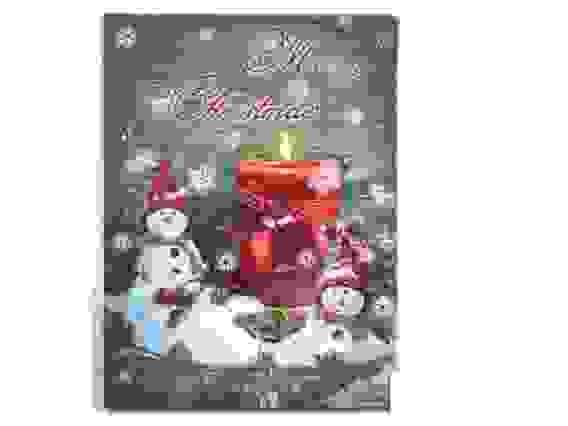 Картина светодиодная "Сувениры и свеча", размер: 15х20 см. 1 лампа.на бат. (BD29815)