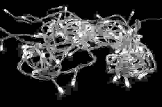 Эл.гирлянда, 15 м, с контр. Цв.кабеля: прозр.Кол.ламп: 300. (Цвет ламп: белый. )