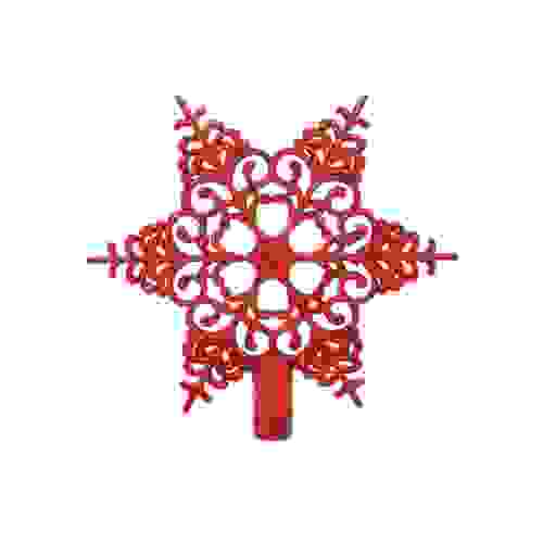 Верхушка елочная Звезда 20см. арт. TU8 (красн.)