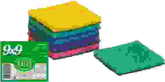 Губка бытовая с чистящим слоем 5шт "9х9" ( 30шт )