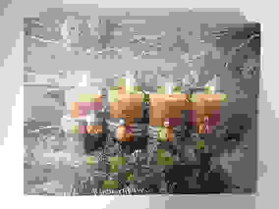 Картина светодиодная &quot;Свечи и еловые ветки&quot;, 4 лампы, на бат. (BD29583-2015)