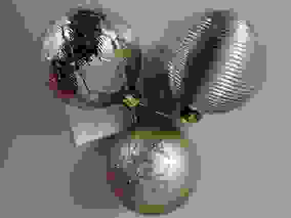 Набор елочных шаров на связке, 3 шт., d 6 см. Цвет: шампань. (AR/114L601A/PE)