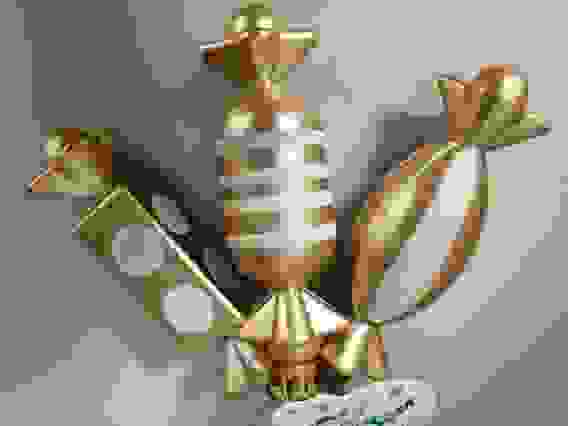 Набор елочных украшений "Конфеты" на связке, 3 шт., 12 см. (01 цвет: золото.)