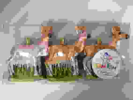 Набор елочных украшений &quot;Оленята&quot;, 3 шт., 10 см. (30 цвет: медь.)