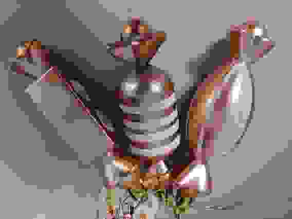 Набор елочных украшений &quot;Конфеты&quot; на связке, 3 шт., 12 см. (486 цвет: розовое золото.)